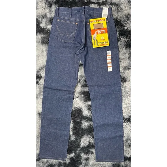 Vintage 90s Wrangler Dark Wash Cowboy Cut Denim Jeans